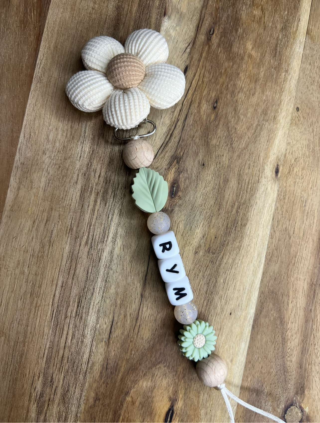 Attache-tétine « Naya » vert pastel