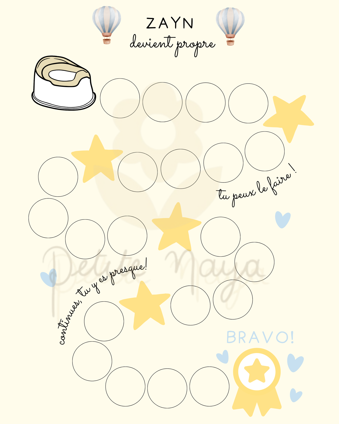 Kit d’apprentissage « propreté » enfant
