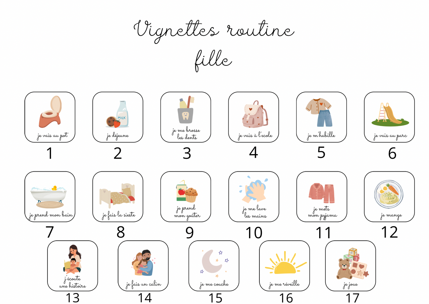 Ma routine du matin et du soir