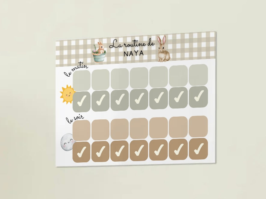 Ma routine du matin et du soir