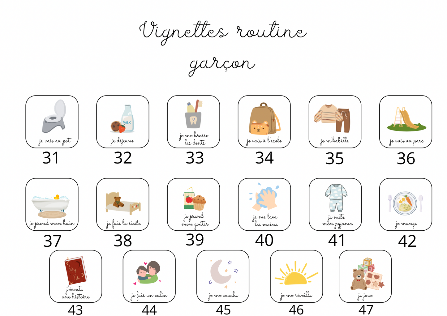 Ma routine du matin et du soir