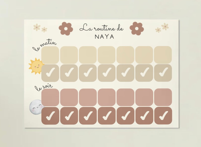 Ma routine du matin et du soir