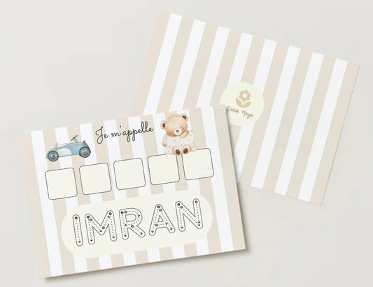 Affiche j’apprend mon prénom GARÇON