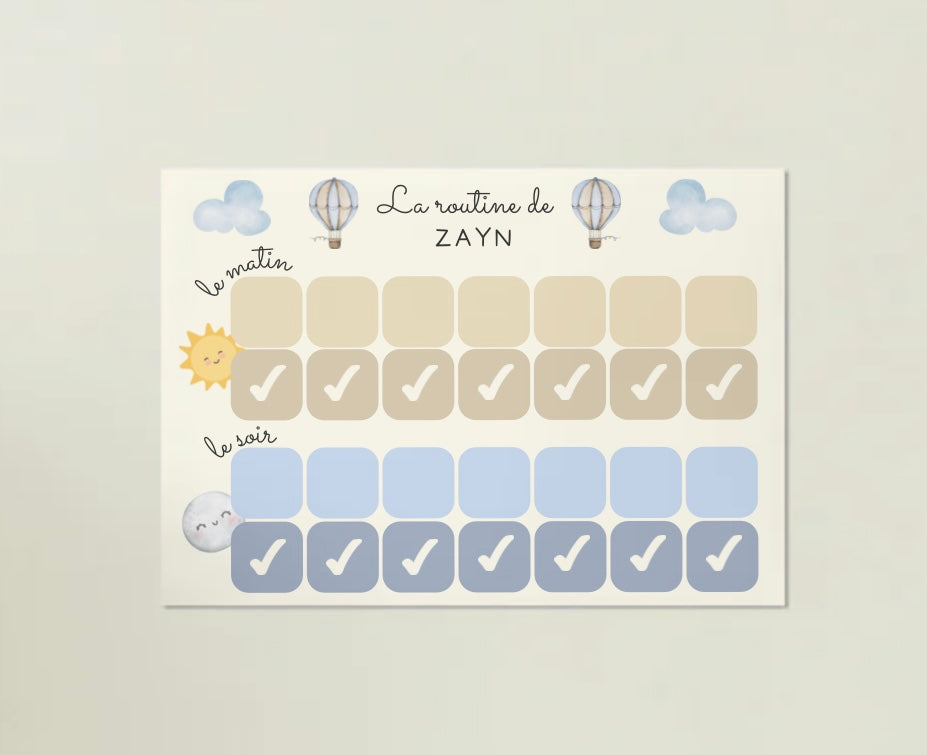 Ma routine du matin et du soir