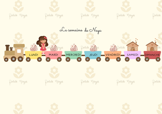 Train de la semaine maternelle – Apprendre les jours