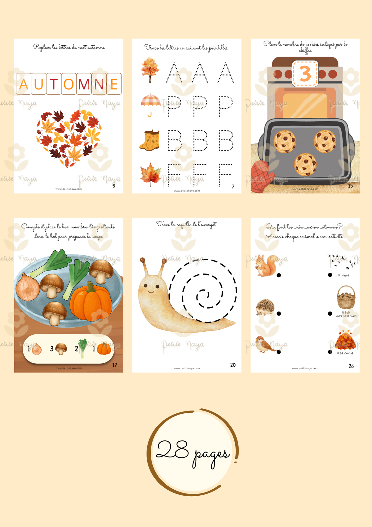 Mon livret d’activités de l’Automne – 2 à 5 ans